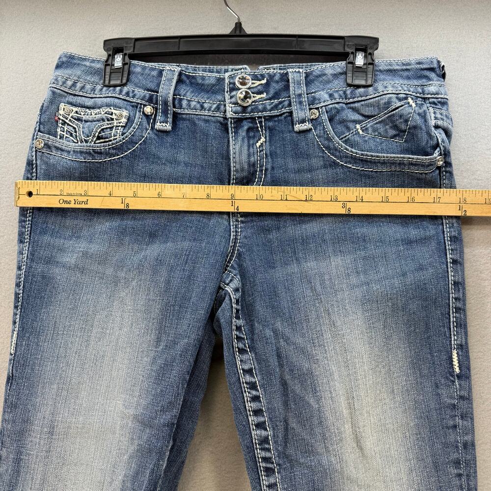 Vigoss Jeans Capri Women's 9/10X21 Blue The New York Capri Embellished Pockets - Picture 12 of 15